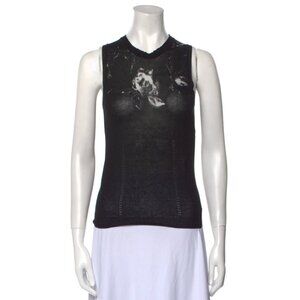 Nina Ricci Black Sleeveless Top (Small)